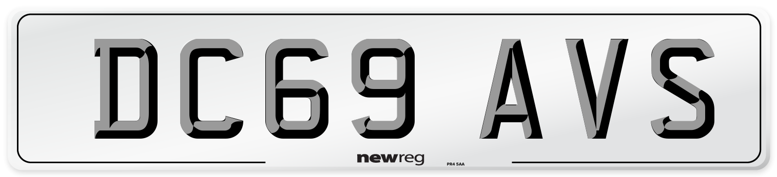 DC69 AVS Number Plate from New Reg